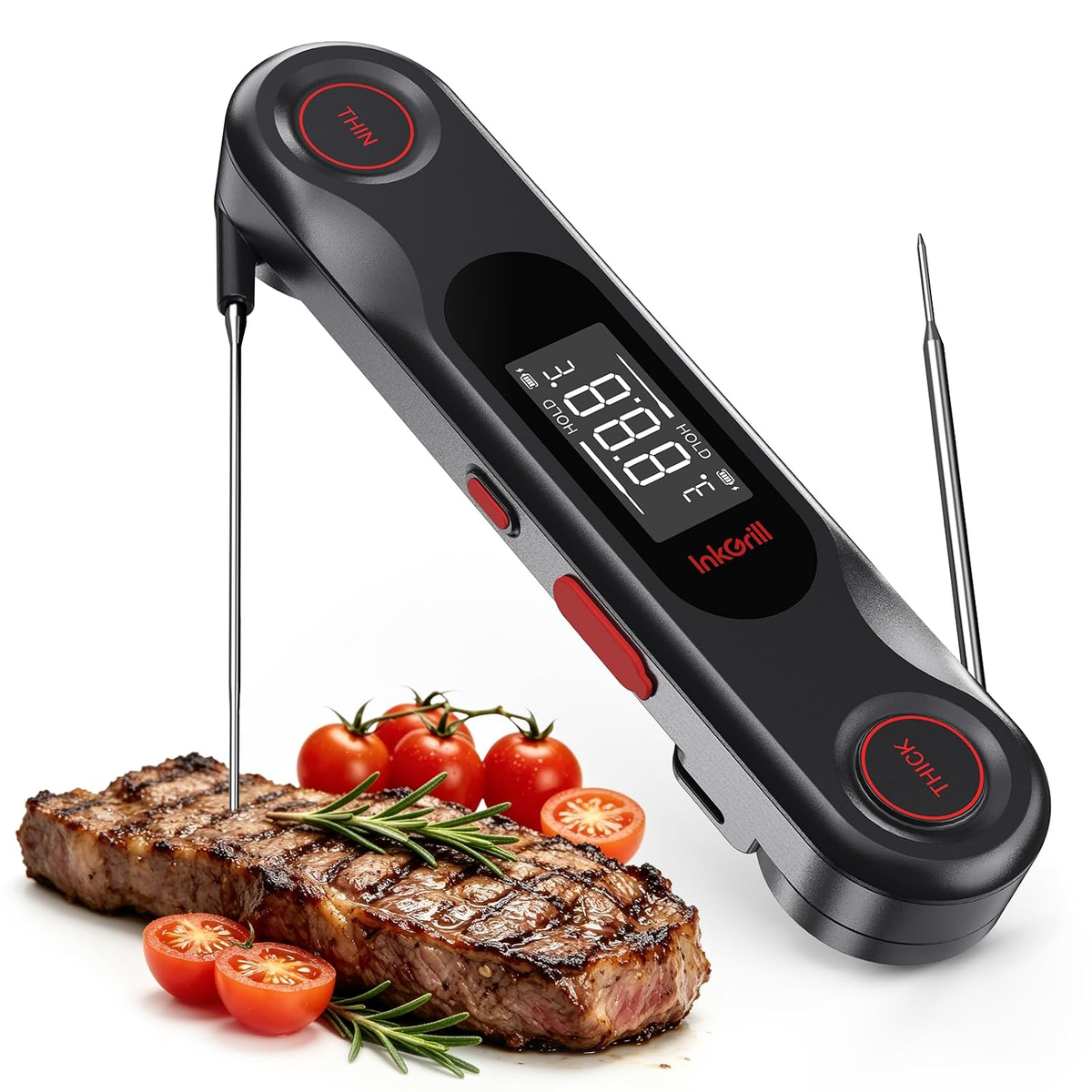 INKGRILL 0.5S Fast Reading Meat Thermometer with Dual Probes