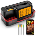 INKGRILL 4 Probes Modular Wireless Meat Thermometer with Detachable Screen