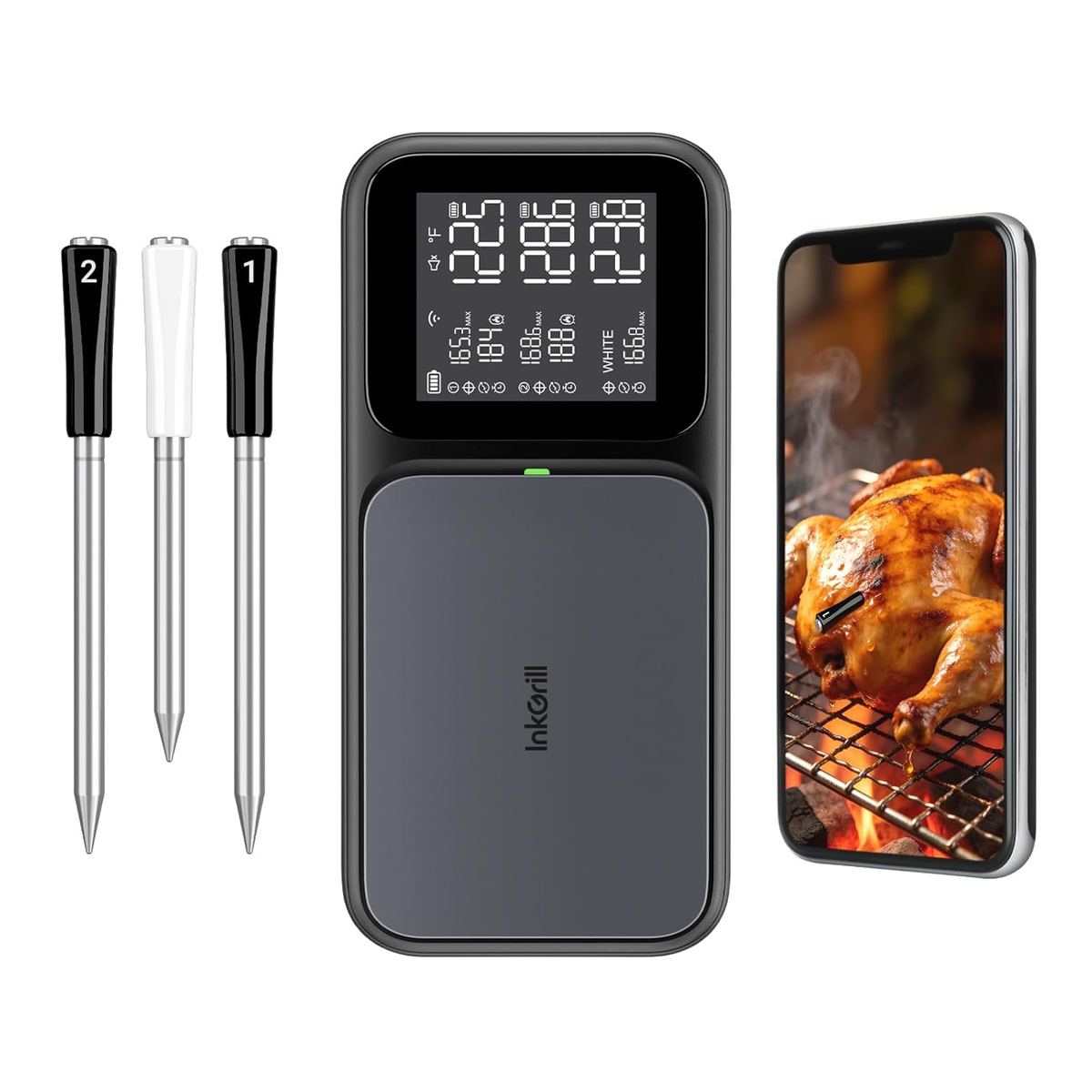 3 Probes Wireless Meat Thermometer with WiFi 5G  of 5 Sensors